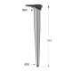 CRB LEG CONIC / H.710 / CHROME
